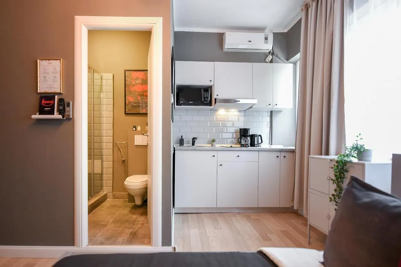 The Mini Industrial. Small Magheru Studio Apartment Bucharest